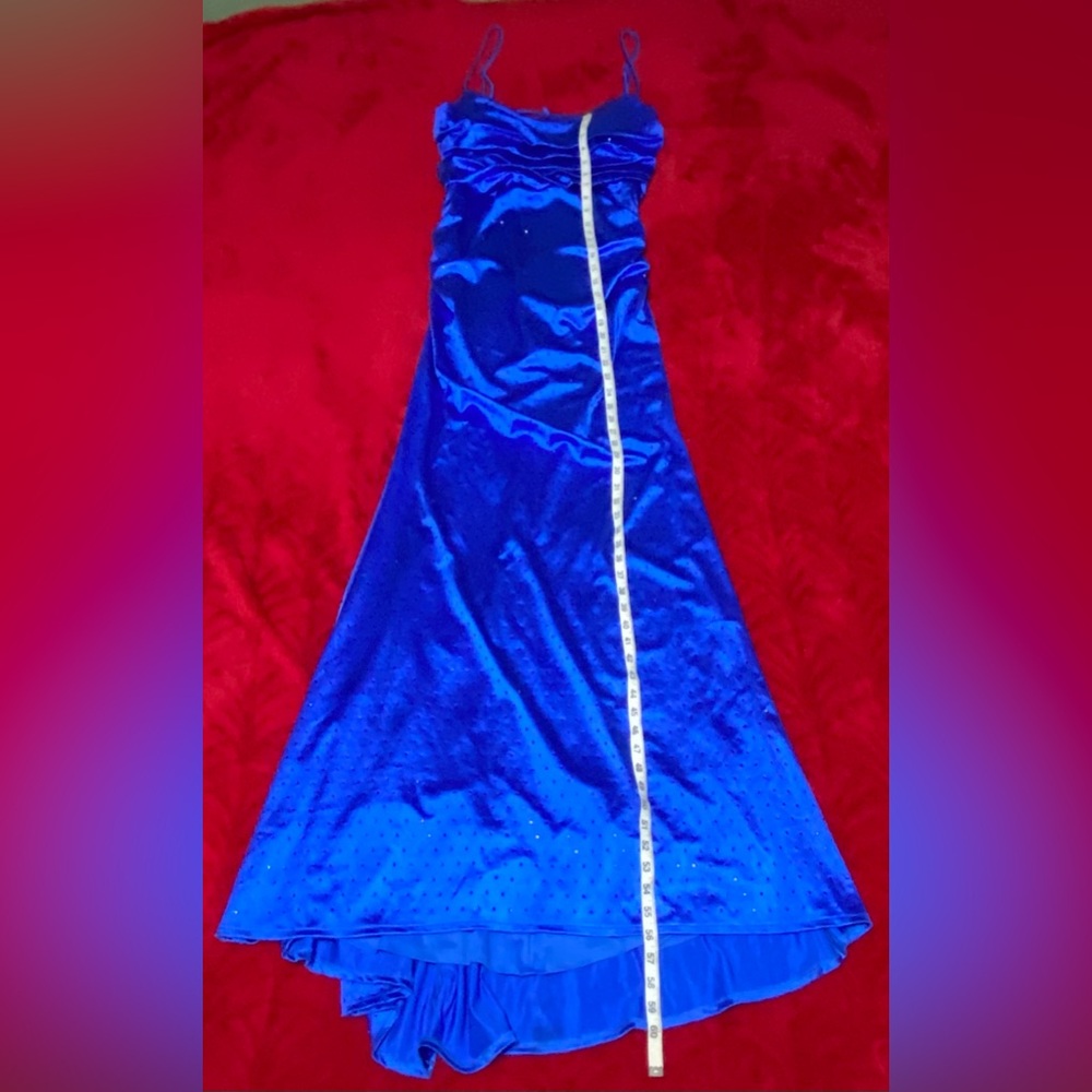 SZ 15 Like New Wore Once Beautiful Blue Subtle Sequins beautiful detail Vibrant! - Picture 4 of 16